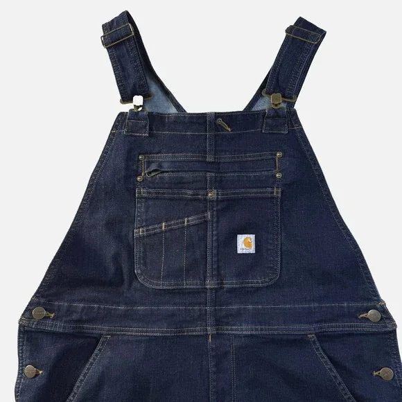 Carhartt Rugged Flex Double Knee Bib Overalls Womens Large 14/16 Reg 104044 464 - Picture 4 of 16